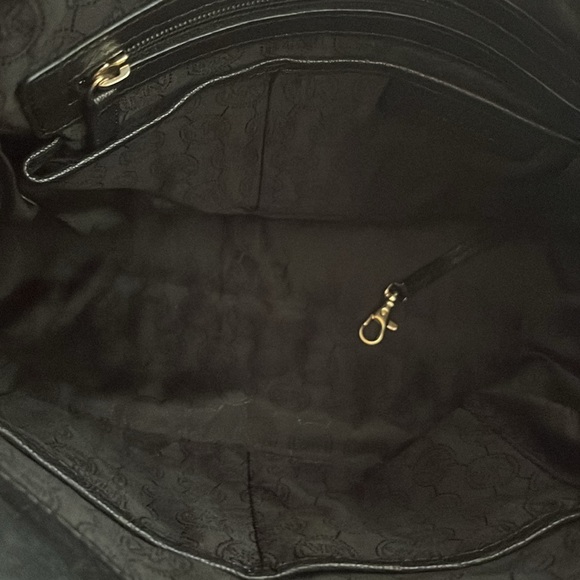 Black Leather Michael Kors Hamilton North South Tote with Gold Grommet Detailing - Picture 9 of 9